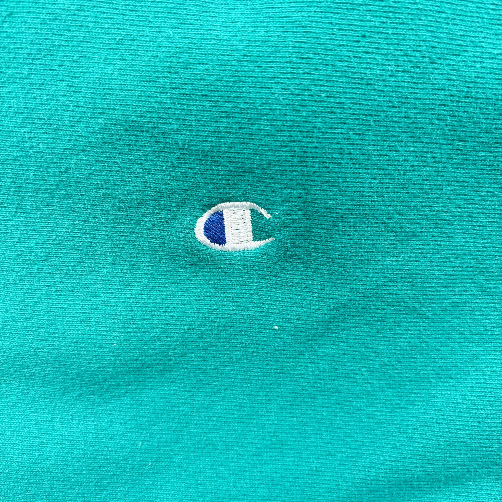 F- Vintage Champion Reverse Weave Made In USA Teal Crewneck sold by HG Vintage product image thumbnail 2