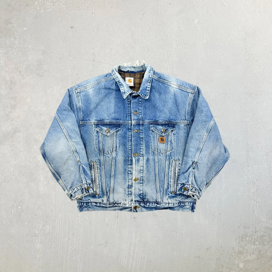 F- Vintage Carhartt Blanket Lined Made In USA Denim Jacket sold by HG Vintage