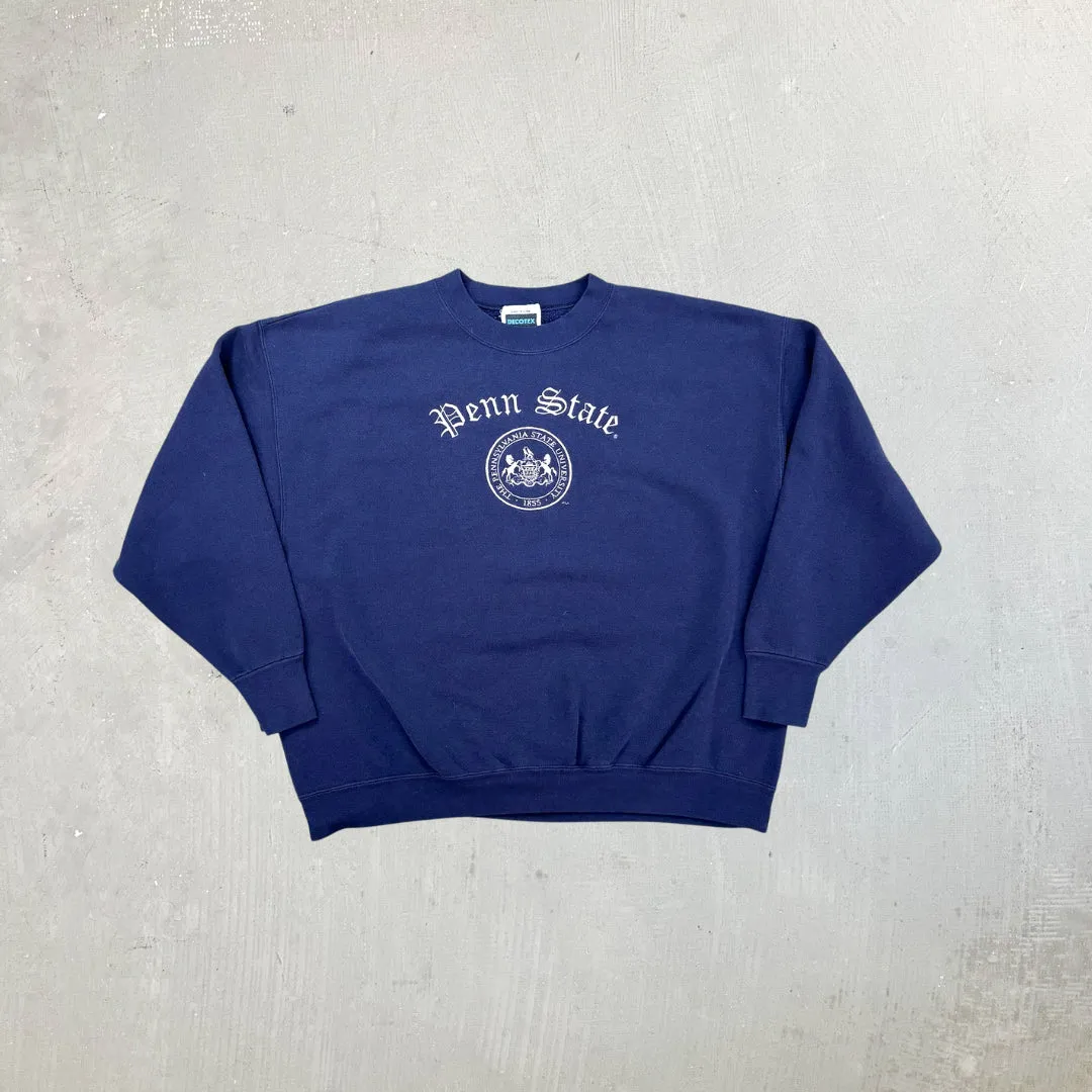 F- Vintage Penn State Embroidered Text & Logo Made In USA Crewneck sold by HG Vintage