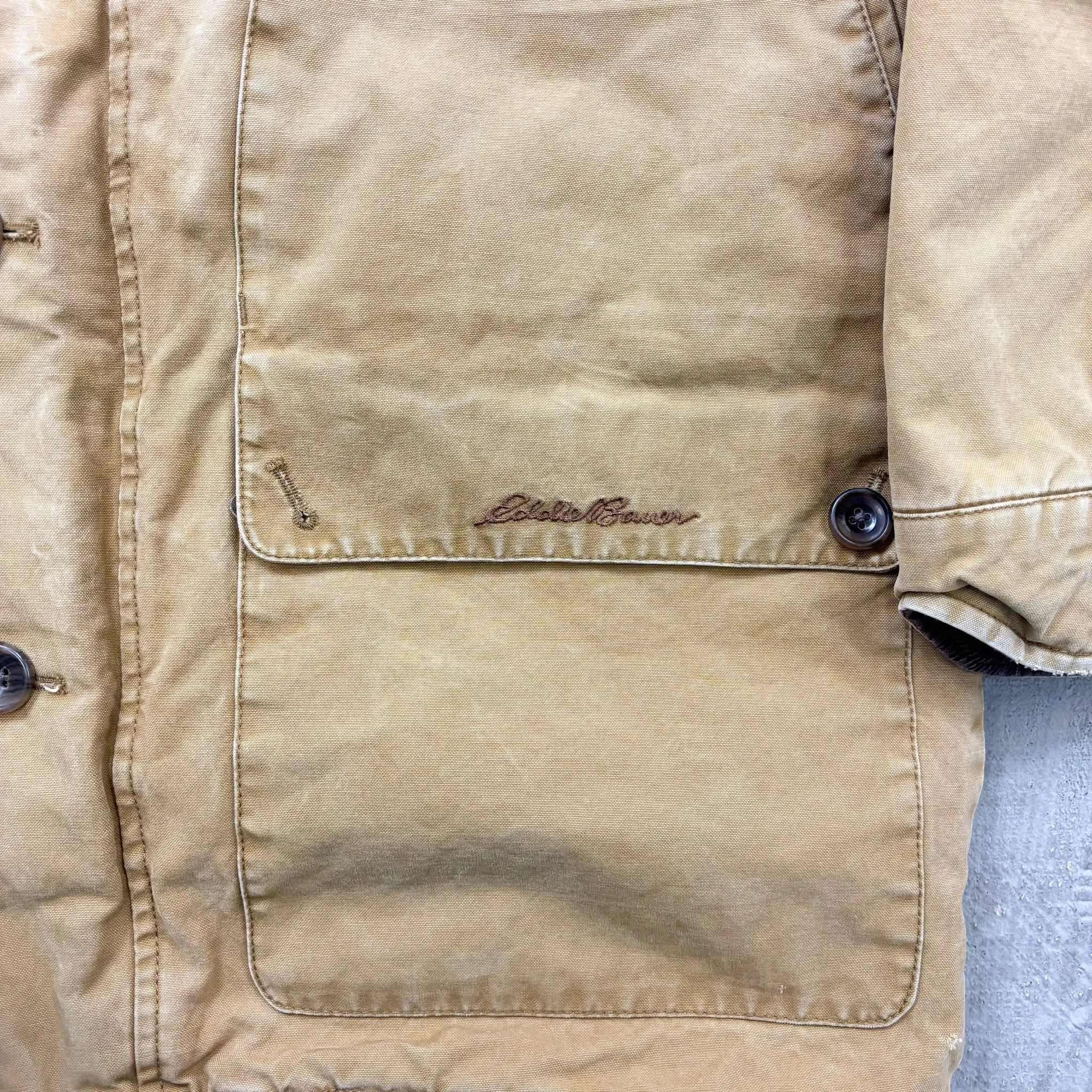 F- Vintage Eddie Bauer Canvas Flannel Lined Heavy Winter Jacket sold by HG Vintage product image thumbnail 2