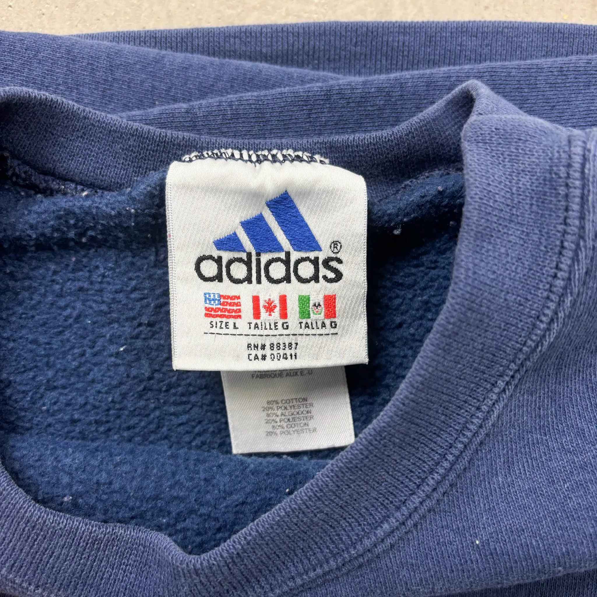 F- Vintage Adidas Embroidered Center Chest Text & Logo Crewneck sold by HG Vintage product image thumbnail 3