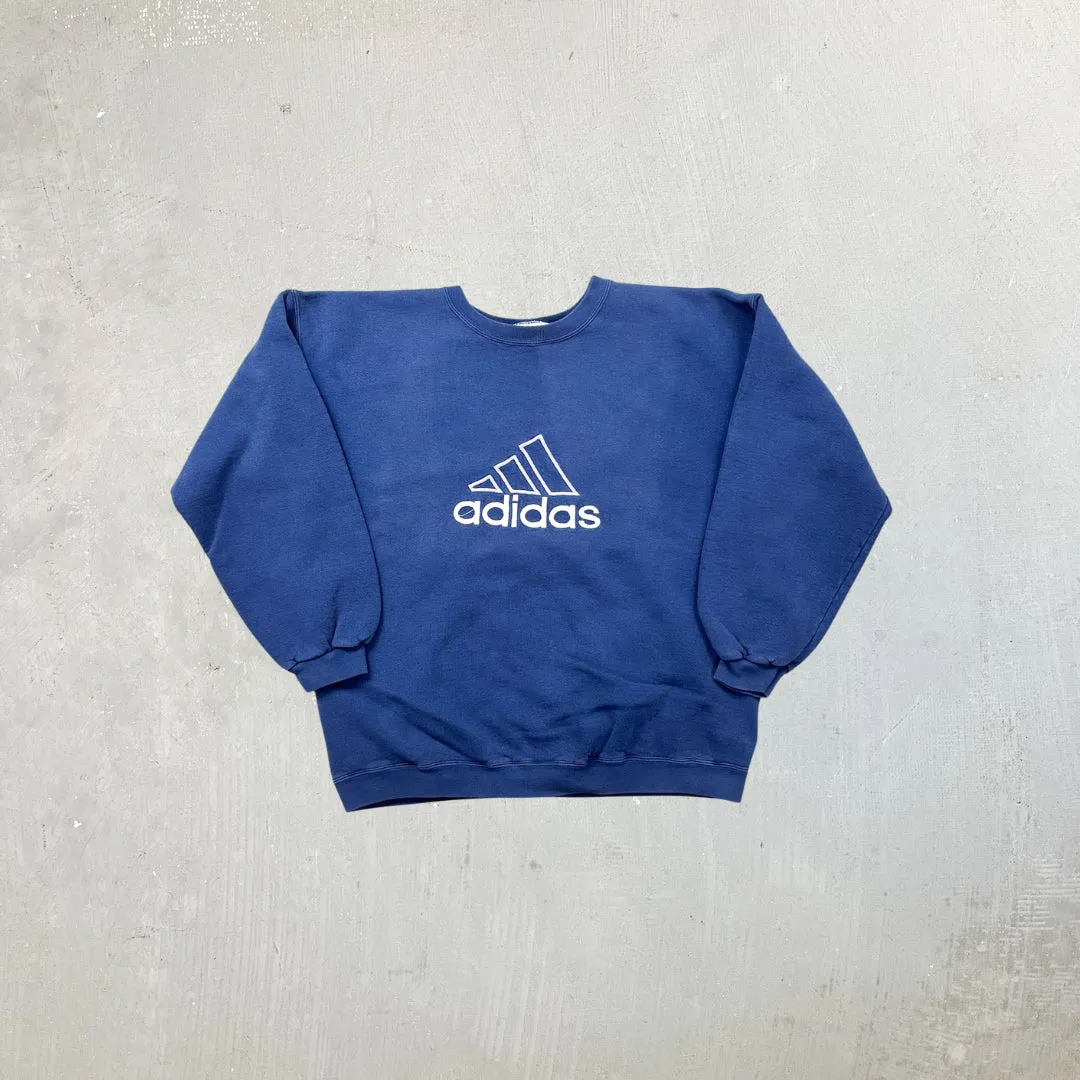 F- Vintage Adidas Embroidered Center Chest Text & Logo Crewneck sold by HG Vintage