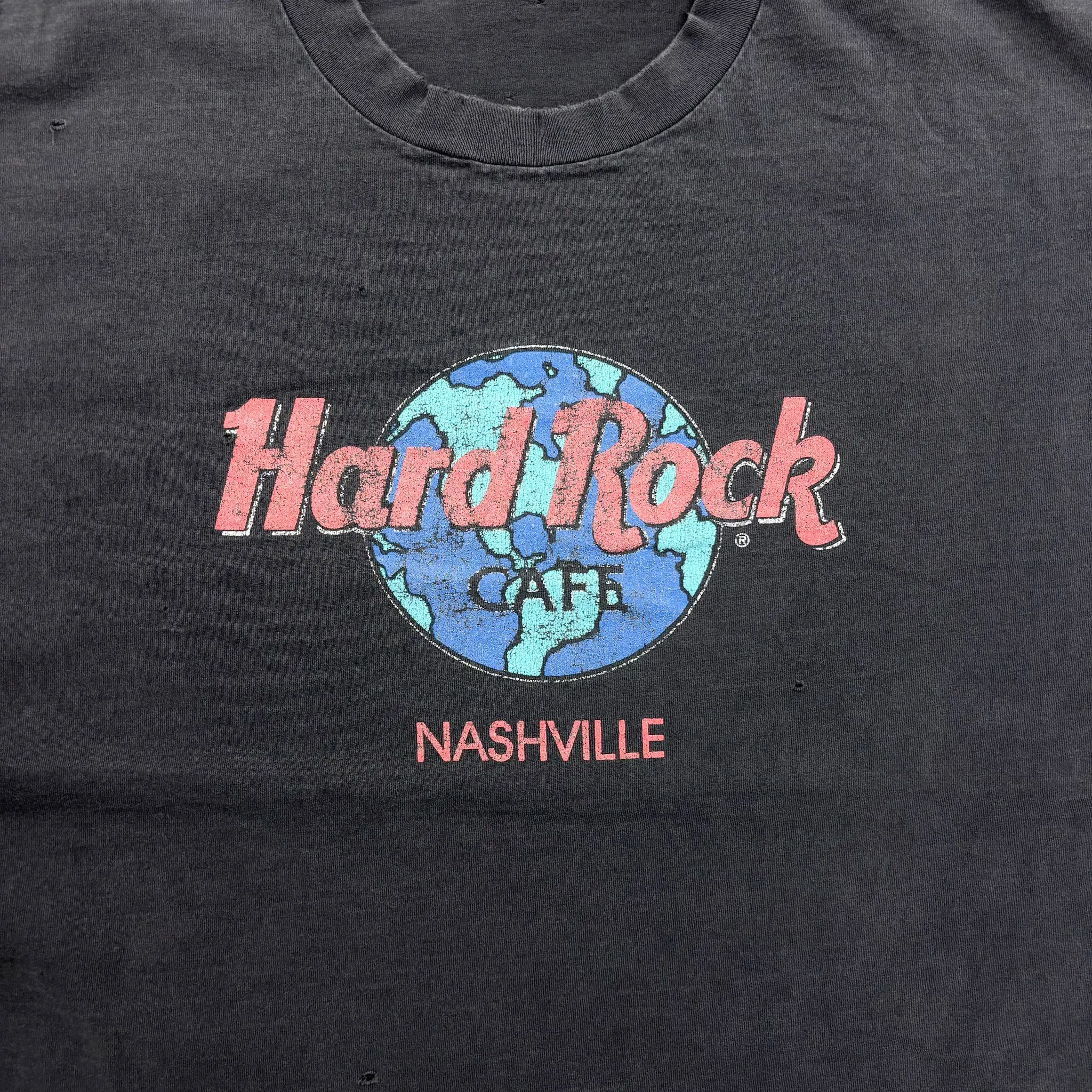 F- Vintage Hard Rock Cafe Nashville Earth Logo Graphic Made In USA Tee sold by HG Vintage product image thumbnail 2