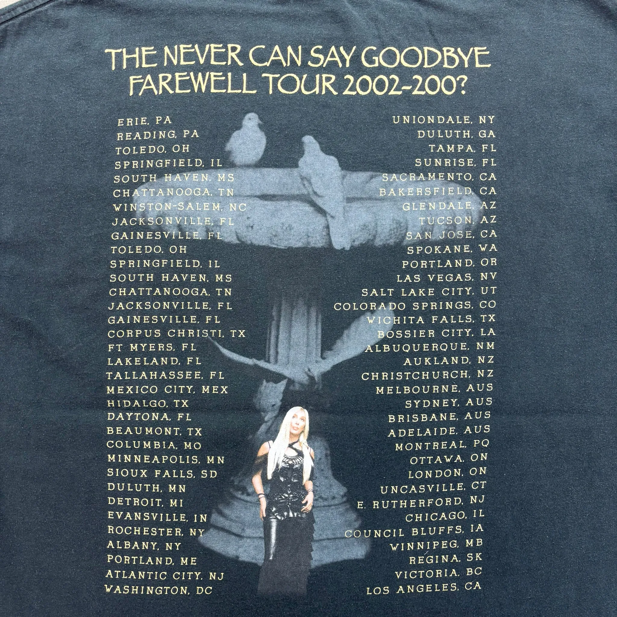 F- Vintage '02 Cher Never Can Say Goodbye Tour Picture Tee sold by HG Vintage product image thumbnail 4