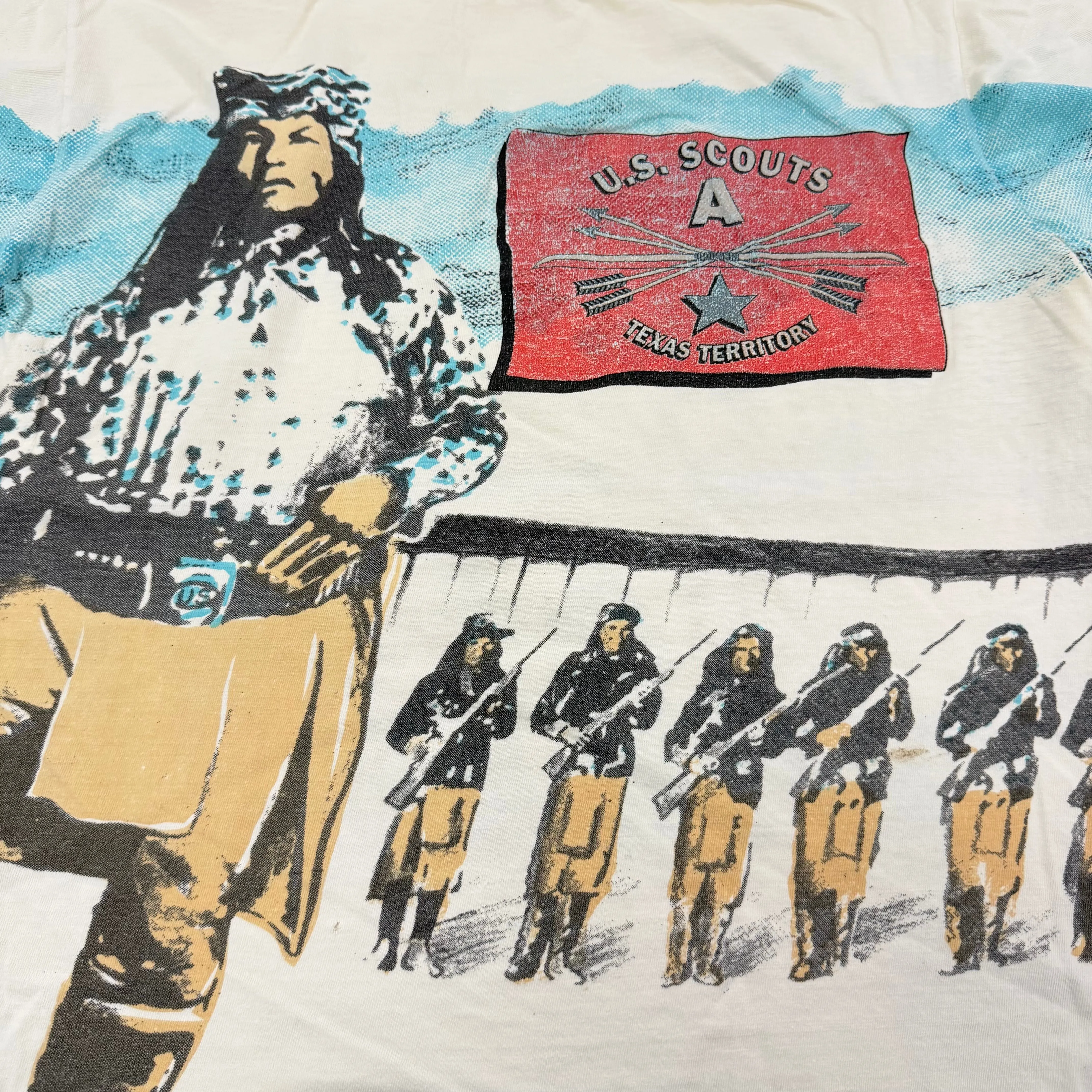 F- Vintage US Scouts Texas Territory Jumbo Print Made In USA Single Stitch Tee sold by HG Vintage product image thumbnail 2