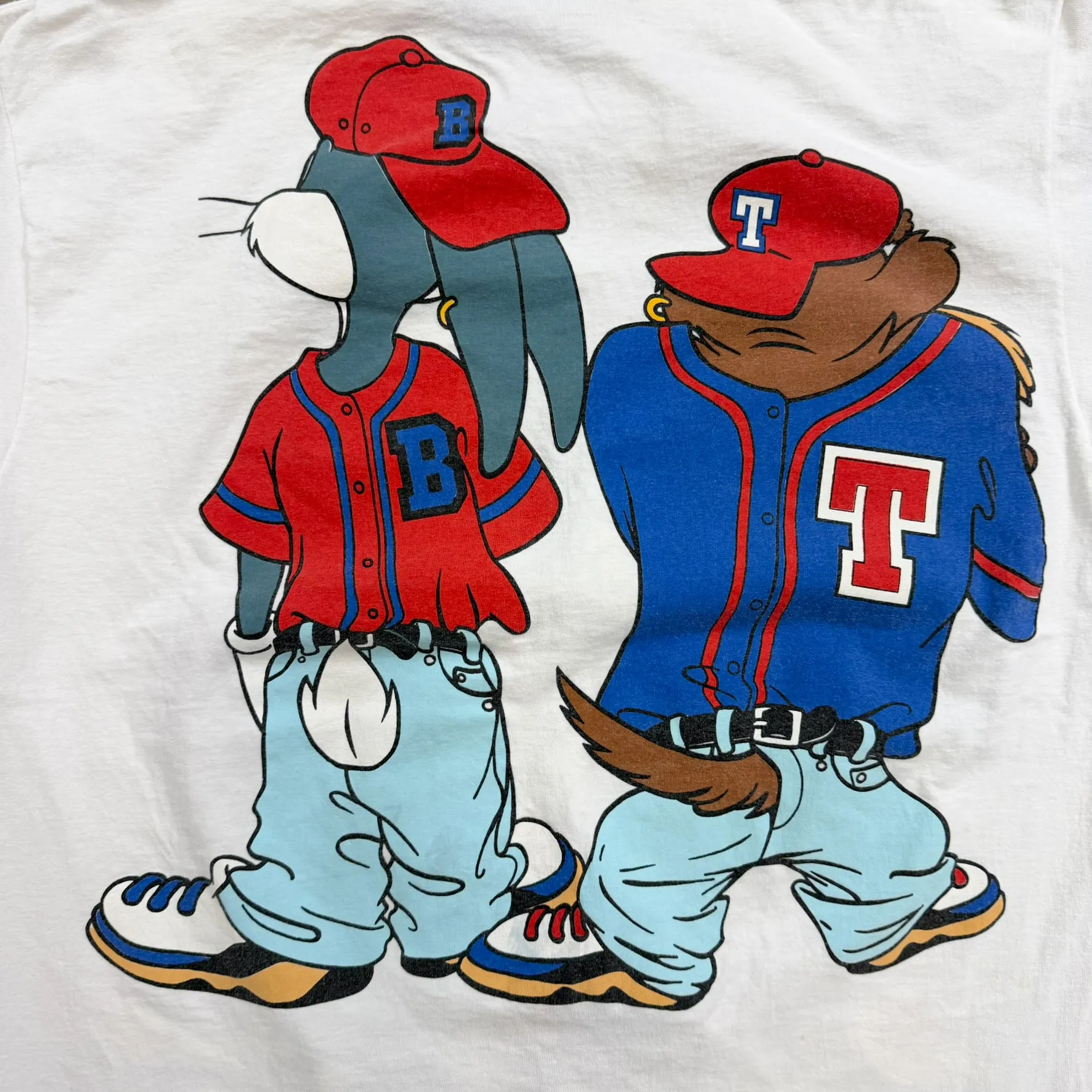 F- Vintage '93 Looney Tunes Bugs Bunny & Taz Hip Hop Red Anvil Made In USA Single Stitch Tee sold by HG Vintage product image thumbnail 4