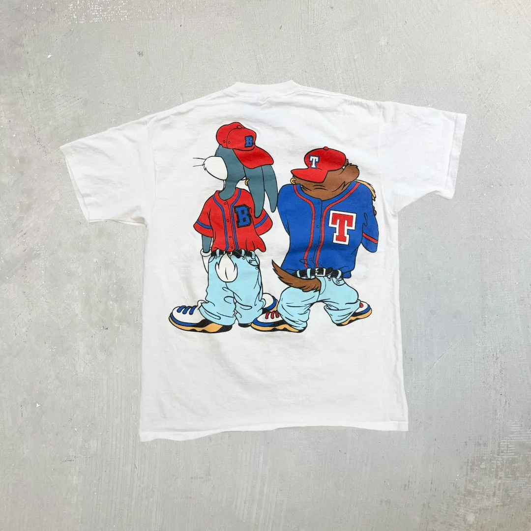 F- Vintage '93 Looney Tunes Bugs Bunny & Taz Hip Hop Red Anvil Made In USA Single Stitch Tee sold by HG Vintage product image thumbnail 3