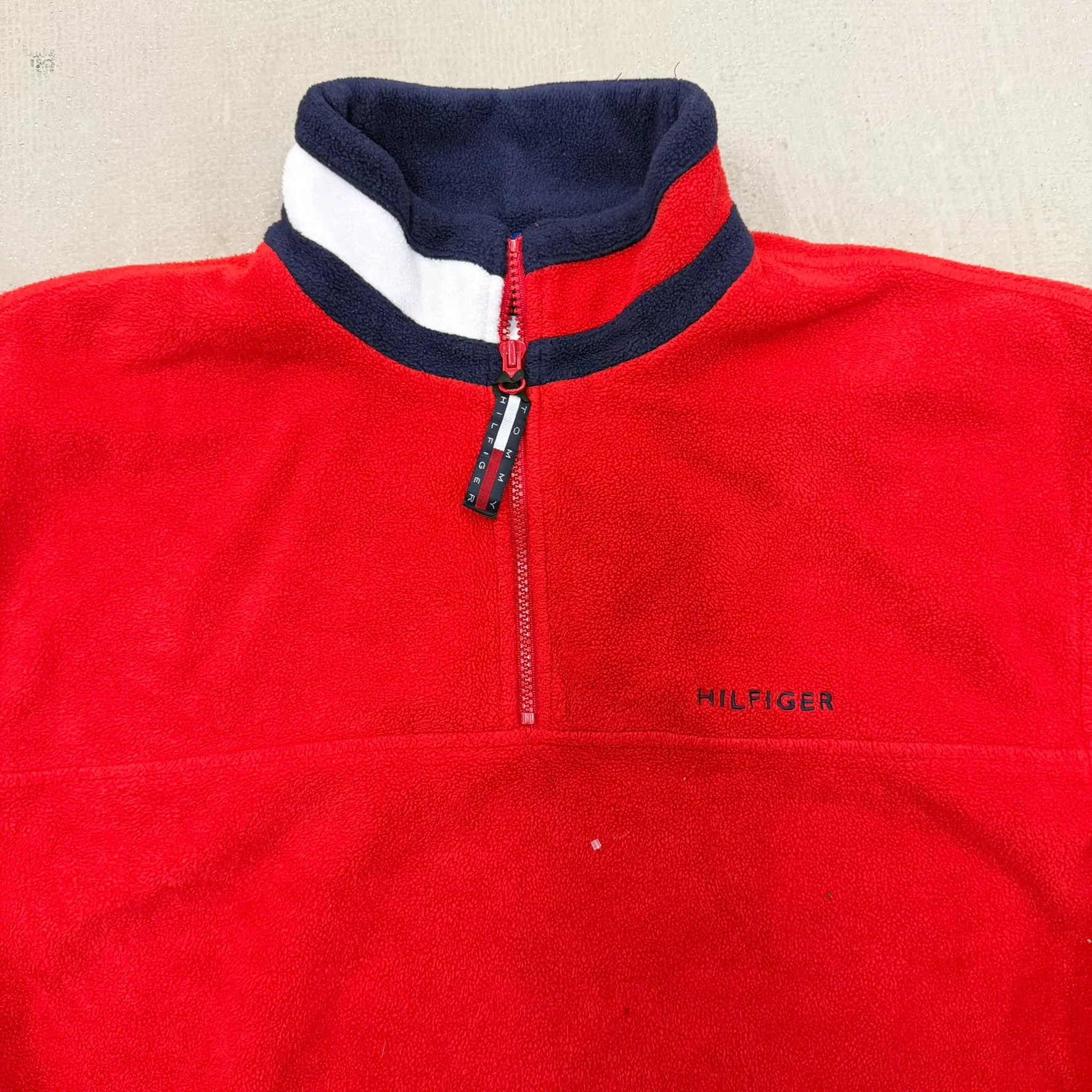 F- Vintage Tommy Hilfiger Embroidered Text Quarter Zip Polar Fleece sold by HG Vintage product image thumbnail 2