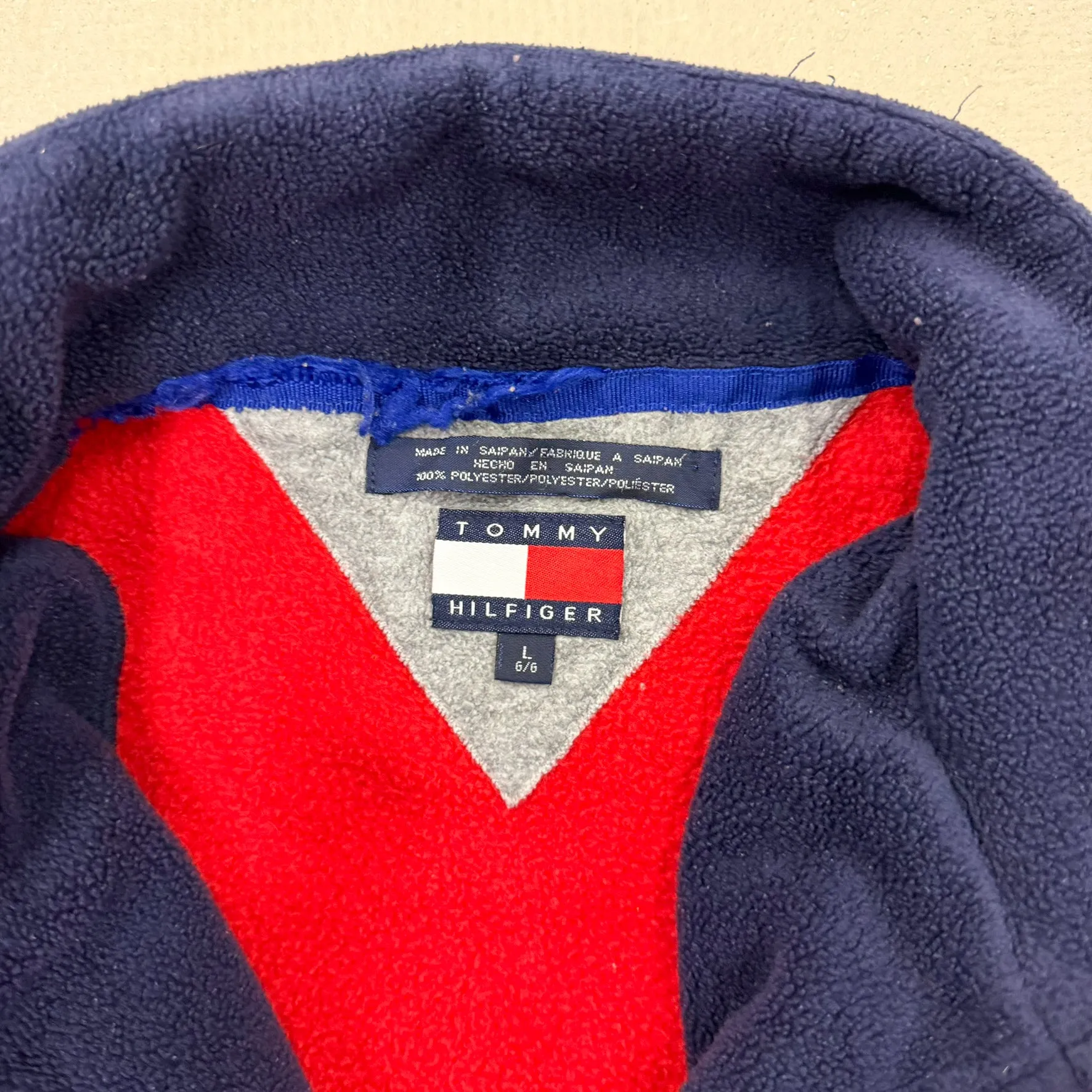 F- Vintage Tommy Hilfiger Embroidered Text Quarter Zip Polar Fleece sold by HG Vintage product image thumbnail 3