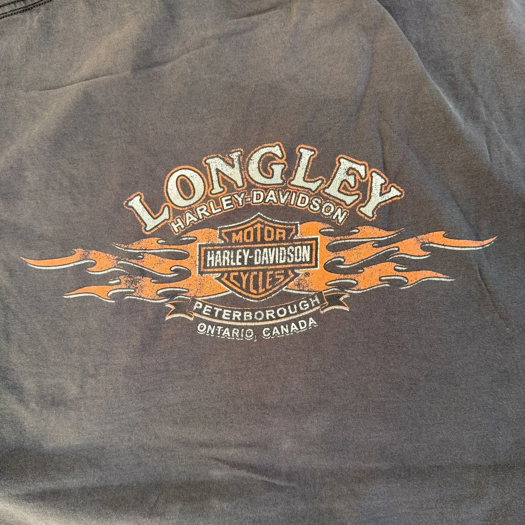 F- Vintage '06 Harley Davidson Peterborough Ont Long Sleeve Tee sold by HG Vintage product image thumbnail 4
