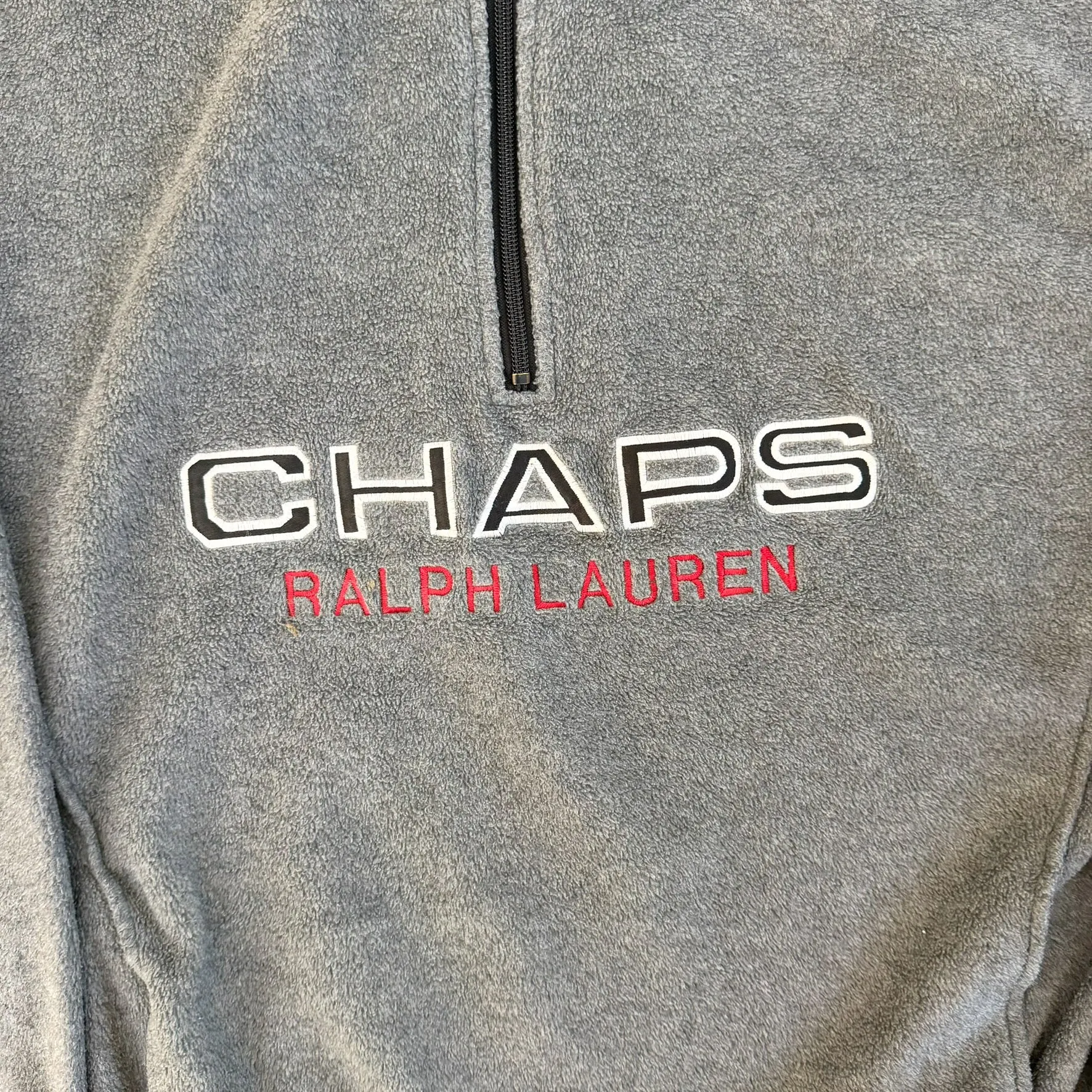 F- Vintage Chaps Ralph Lauren Embroidered Text Quarter Zip Polar Fleece sold by HG Vintage product image thumbnail 2