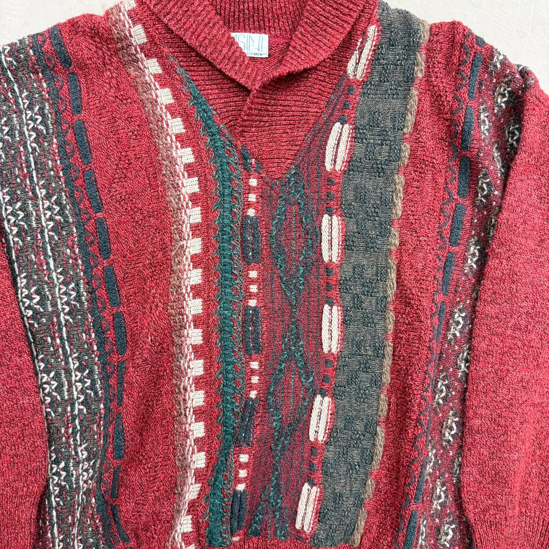 F- Vintage Fasin For Men Red Knit Sweater sold by HG Vintage product image thumbnail 2