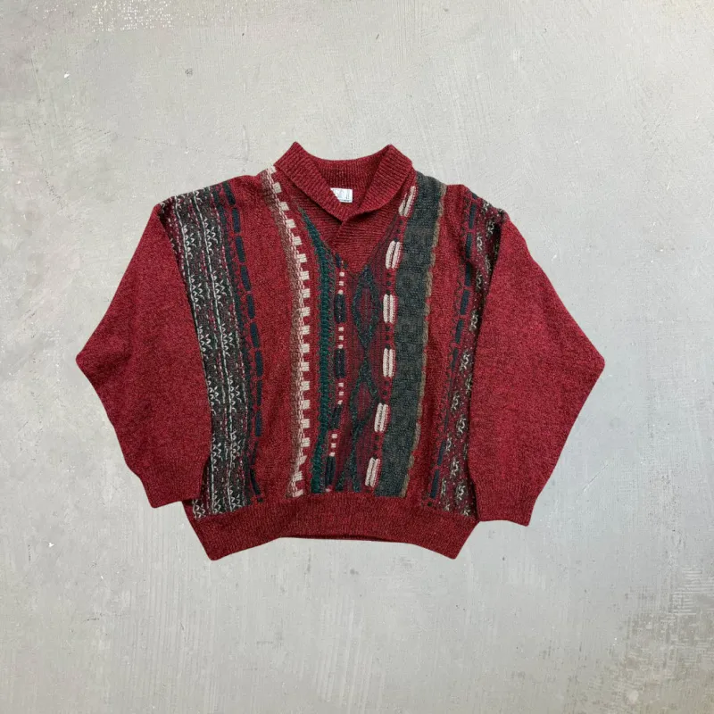 F- Vintage Fasin For Men Red Knit Sweater sold by HG Vintage