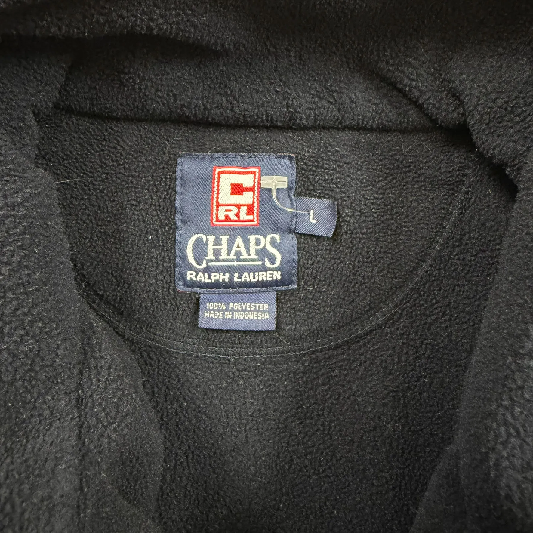 F- Vintage Chaps Ralph Lauren Embroidered Text Zip Up Polar Fleece sold by HG Vintage product image thumbnail 3
