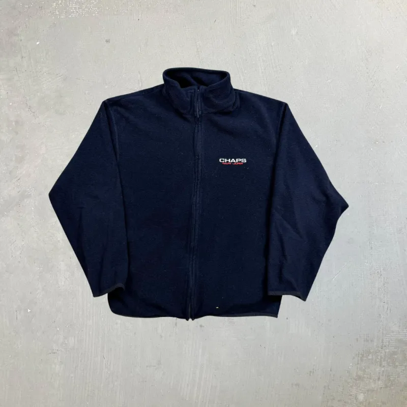 F- Vintage Chaps Ralph Lauren Embroidered Text Zip Up Polar Fleece sold by HG Vintage