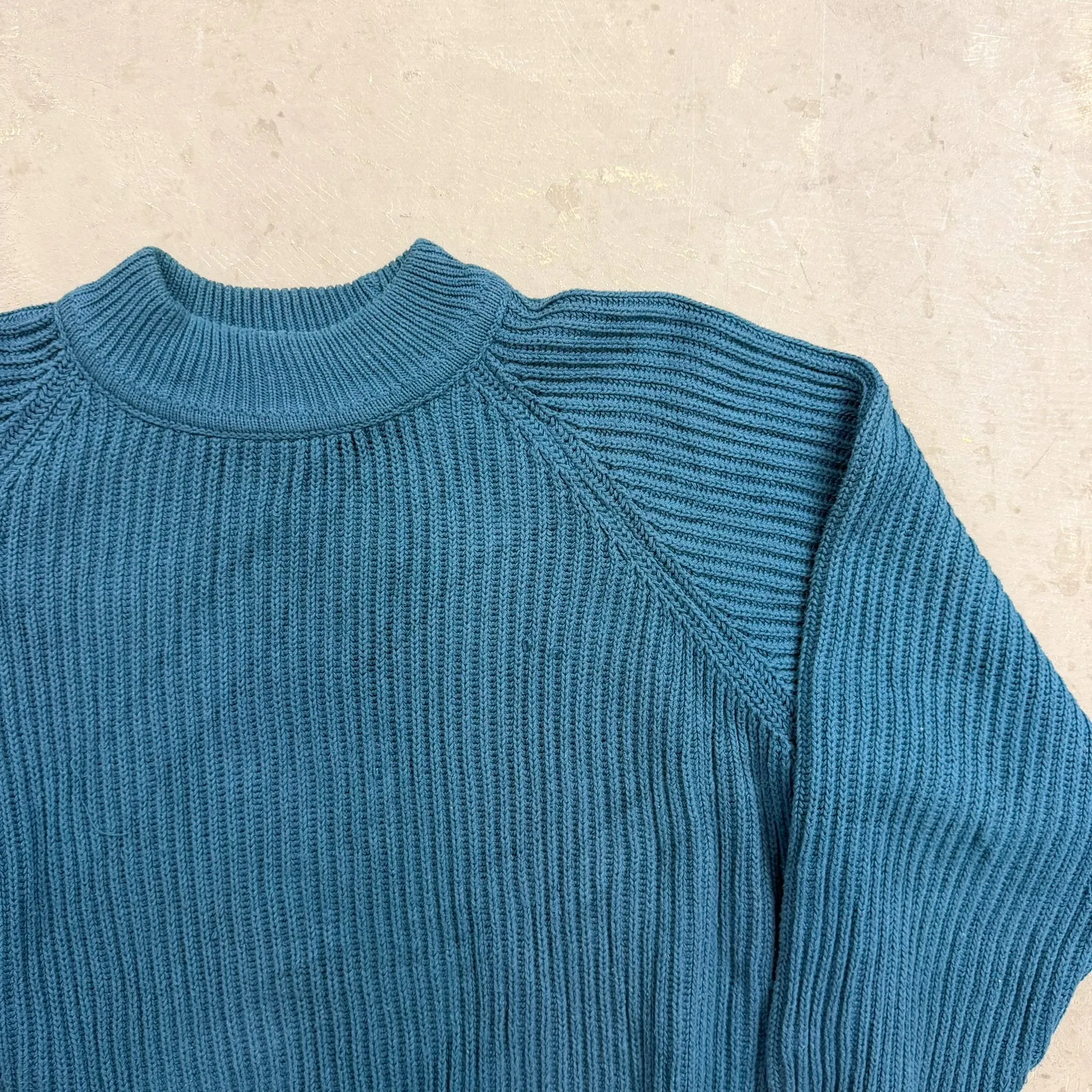 F- Vintage LL Bean Made In USA Teal Knit Sweater sold by HG Vintage product image thumbnail 2
