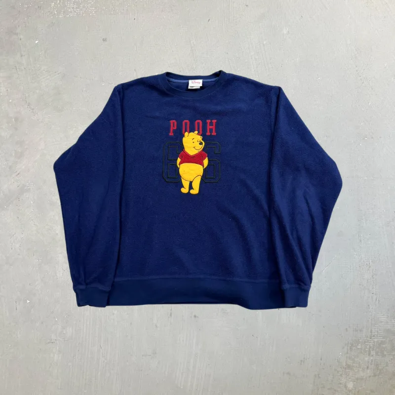 F- Vintage Disney Store Embroidered Pooh Crewneck Polar Fleece sold by HG Vintage