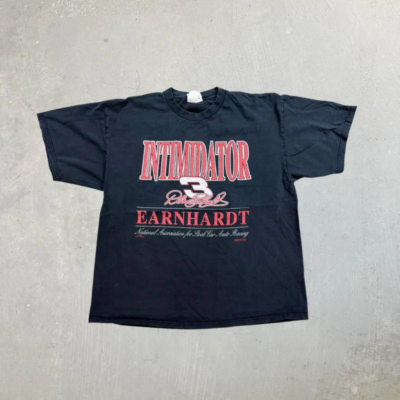F- Vintage Nascar Chase Authentic Dale Earnhardt Intimidator Text Tee sold by HG Vintage