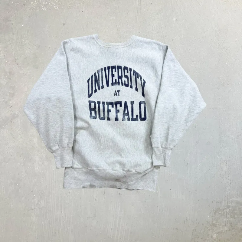 F- Vintage Champion University At Buffalo Reverse Weave Crewneck sold by HG Vintage
