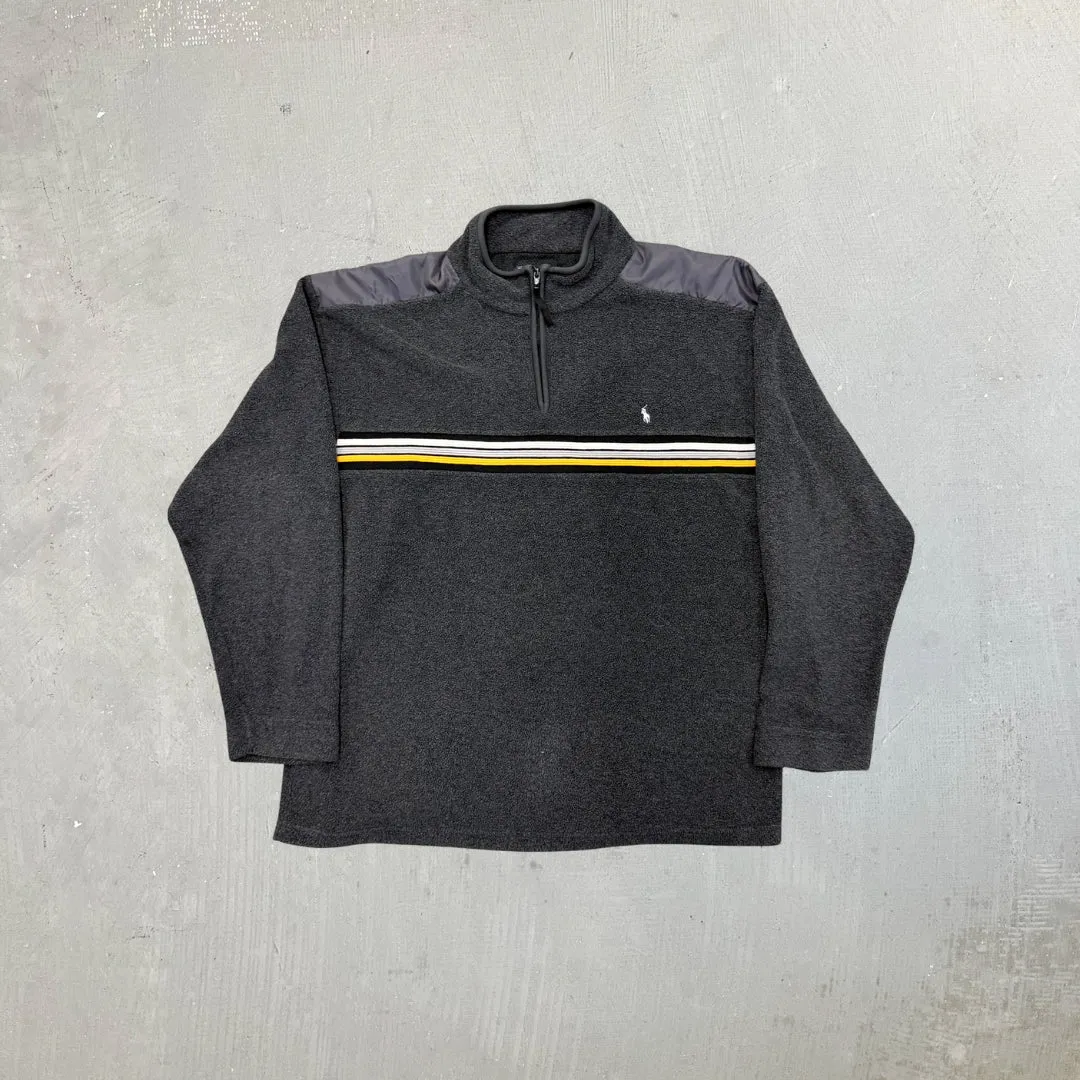 F- Vintage Polo Ralph Lauren Quarter Zip Horse Polar Fleece sold by HG Vintage