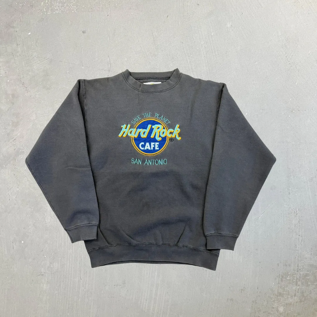 F- Vintage Hard Rock Cafe San Antonio Embroidered Logo Made In USA Crewneck sold by HG Vintage