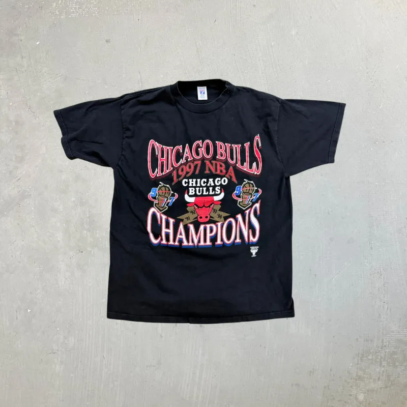 F- Vintage '97 Chicago Bulls NBA Champions Logo 7 Graphic Tee sold by HG Vintage