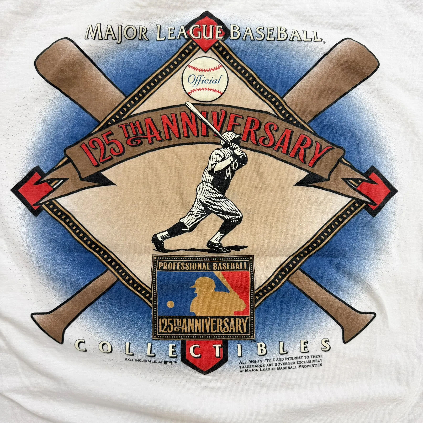 F- Vintage '94 MLB 125th Anniversary Single Stitch Tee sold by HG Vintage product image thumbnail 4