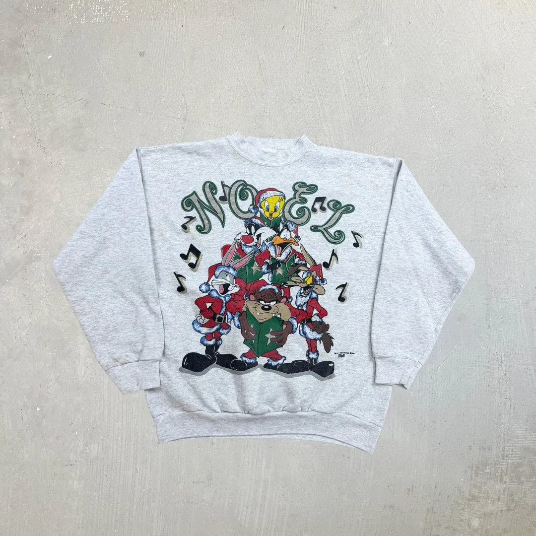 F- Vintage '95 Looney Tunes Christmas Carol Graphic Crewneck sold by HG Vintage