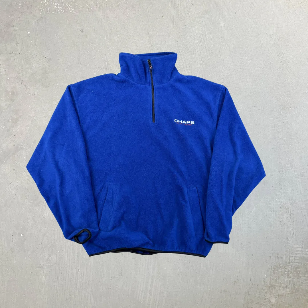 F- Vintage Chaps Ralph Lauren Embroidered Text Quarter Zip Polar Fleece sold by HG Vintage