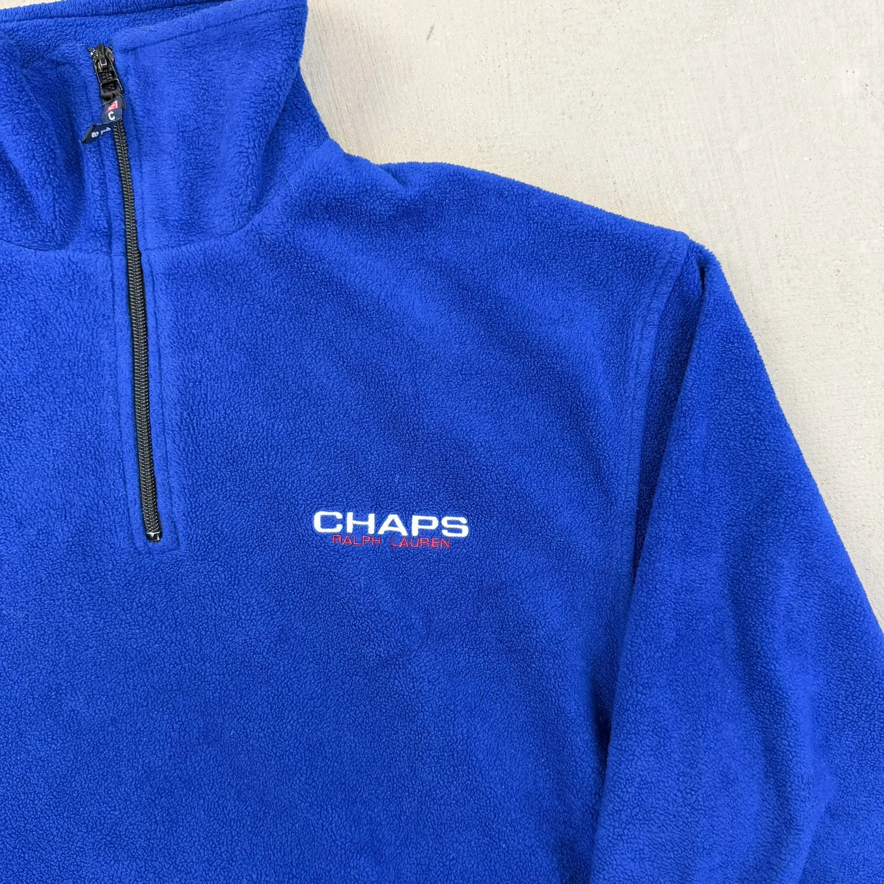 F- Vintage Chaps Ralph Lauren Embroidered Text Quarter Zip Polar Fleece sold by HG Vintage product image thumbnail 2