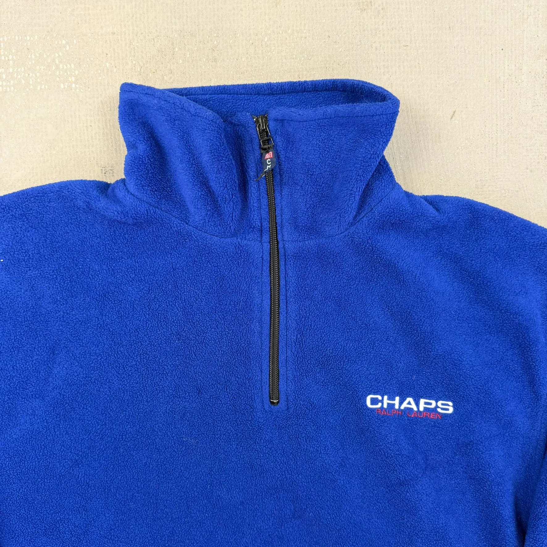 F- Vintage Chaps Ralph Lauren Embroidered Text Quarter Zip Polar Fleece sold by HG Vintage product image thumbnail 3