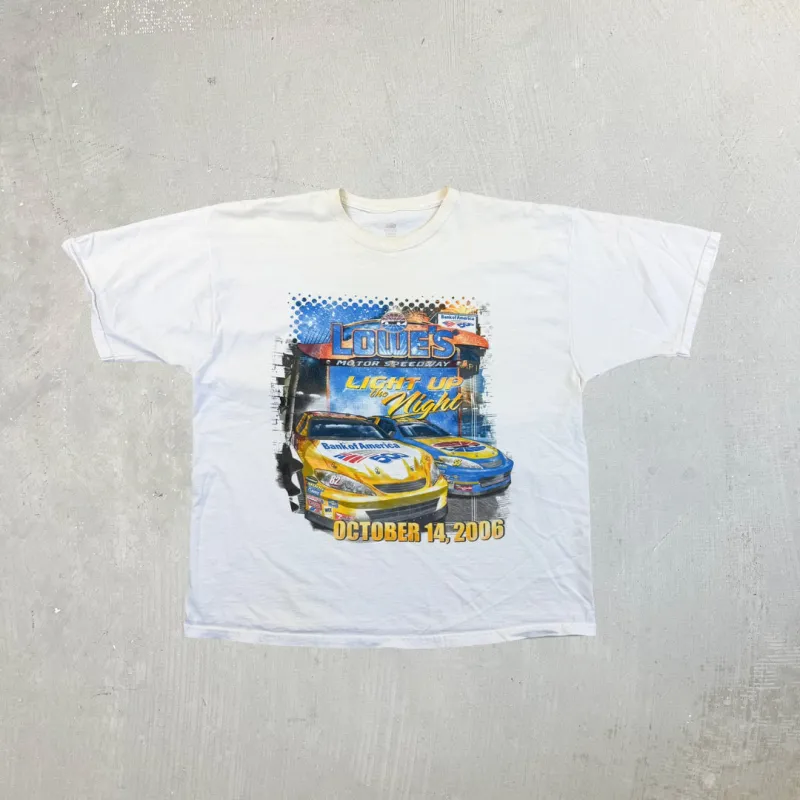 F- '06 Nascar Lowes Motorspeedway Light Up The Night Graphic Tee sold by HG Vintage