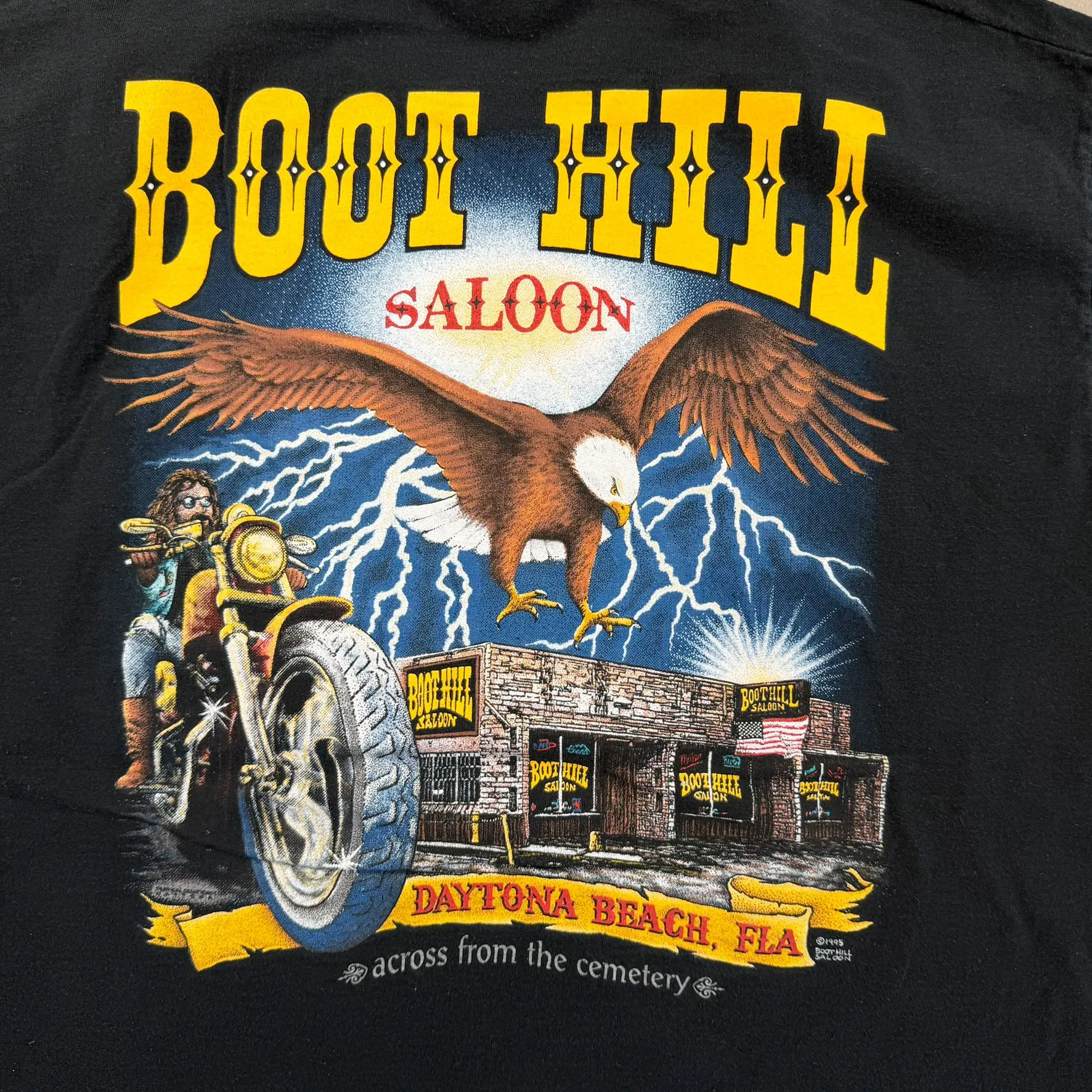 F- Vintage '95 Boothill Saloon Daytona Beach Graphic Pocket Tee sold by HG Vintage product image thumbnail 4