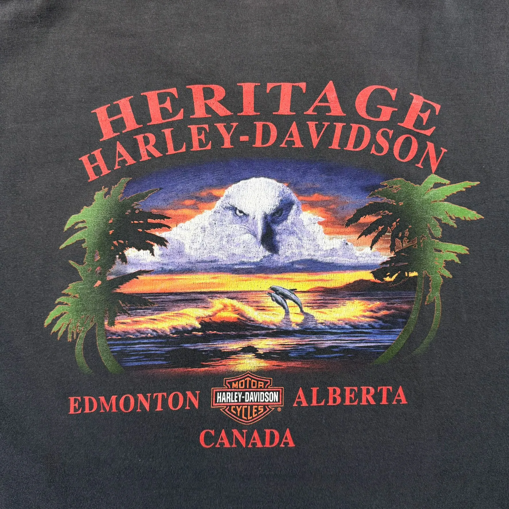 F- Vintage '03 Harley Davidson Edmonton Canada Graphic Tee sold by HG Vintage product image thumbnail 5