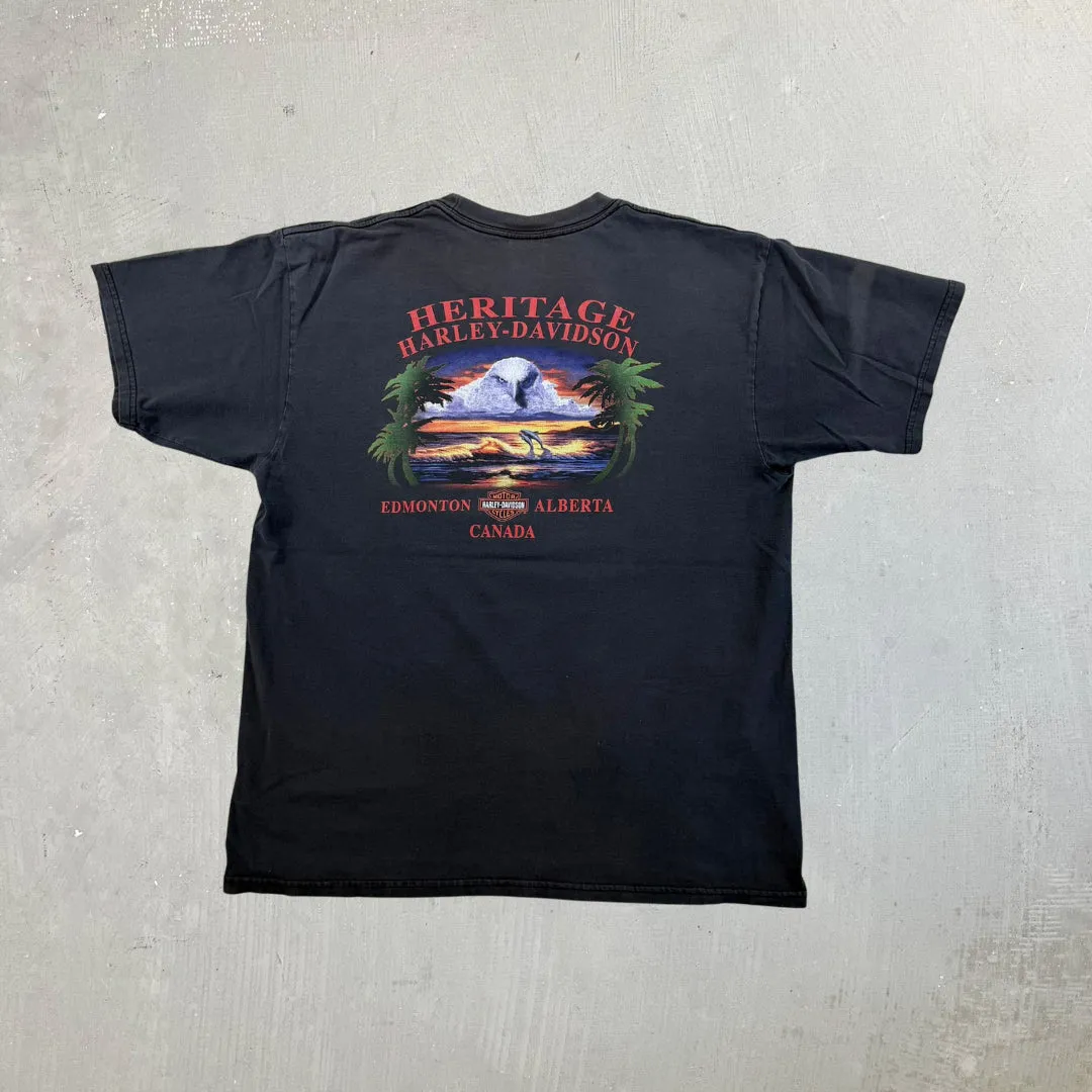 F- Vintage '03 Harley Davidson Edmonton Canada Graphic Tee sold by HG Vintage product image thumbnail 2