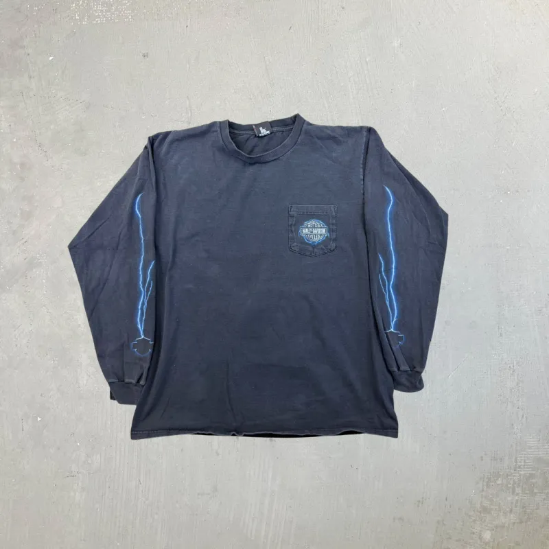 F- Vintage '05 Harley Davidson Bellmore NY Long Sleeve Tee sold by HG Vintage