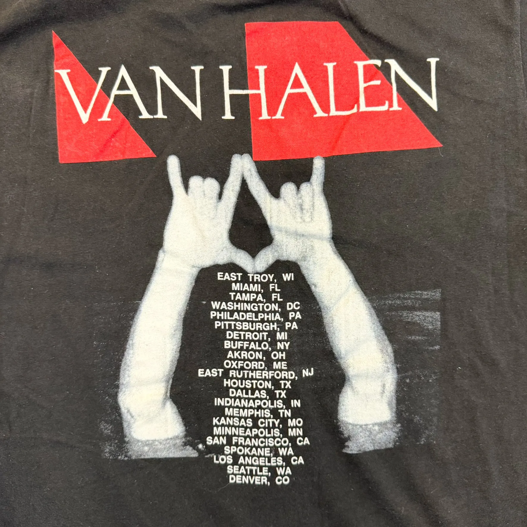 F- Vintage '88 Van Halen OU812 Tour Made In USA Single Stitch Tee sold by HG Vintage product image thumbnail 4