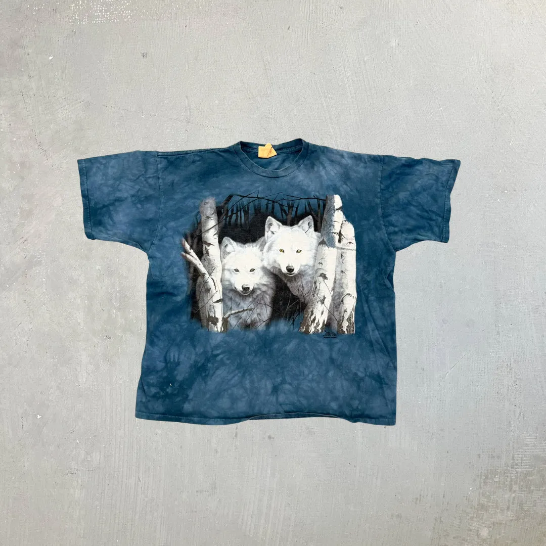 F- Vintage '99 The Mountain White Wolves Graphic Tee sold by HG Vintage