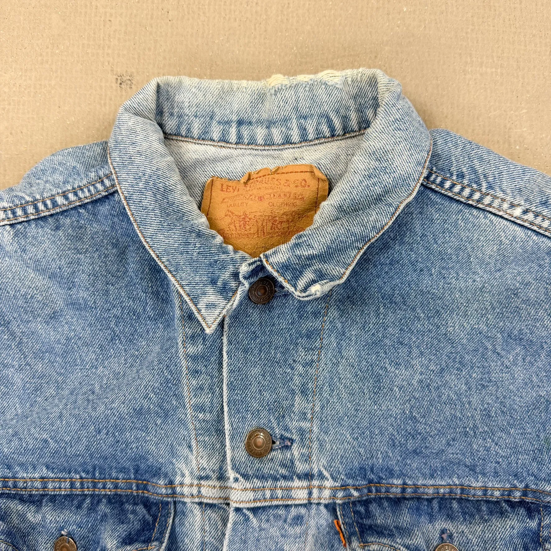 F- Vintage Levi's Strauss Orange Tab Denim Jacket sold by HG Vintage product image thumbnail 2