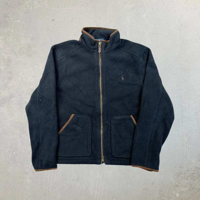 F- Vintage Polo Ralph Lauren Embroidered Horse Zip Up Polar Fleece sold by HG Vintage