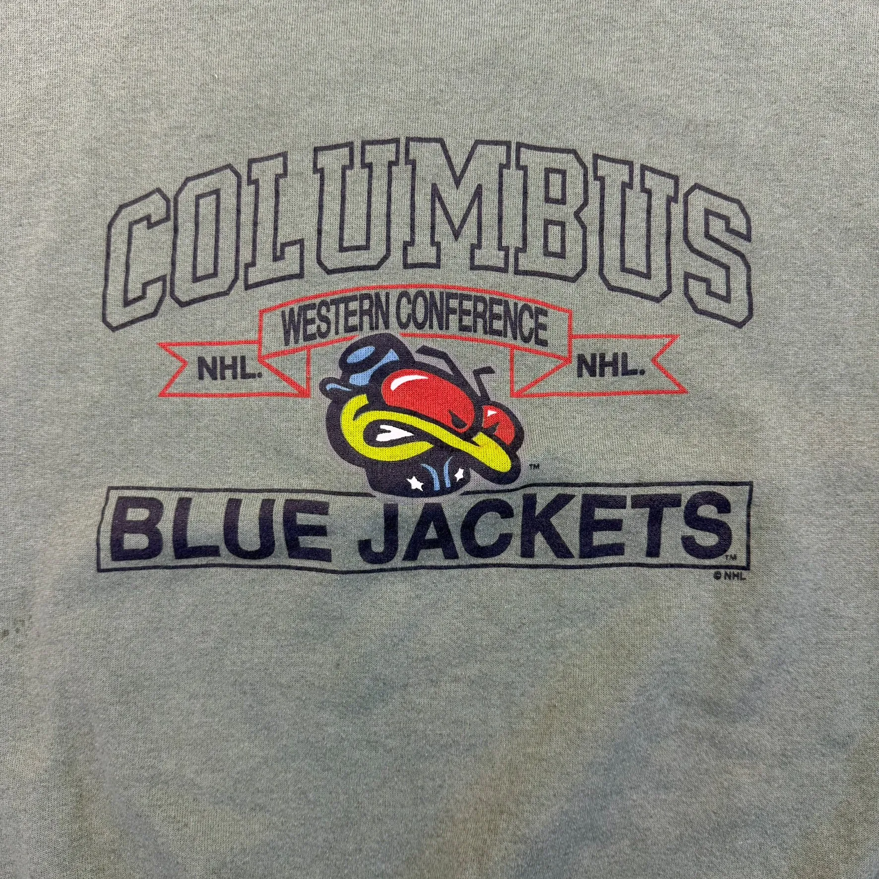 F- Vintage Columbus Blue Jackets NHL Graphic & Text Crewneck sold by HG Vintage product image thumbnail 2