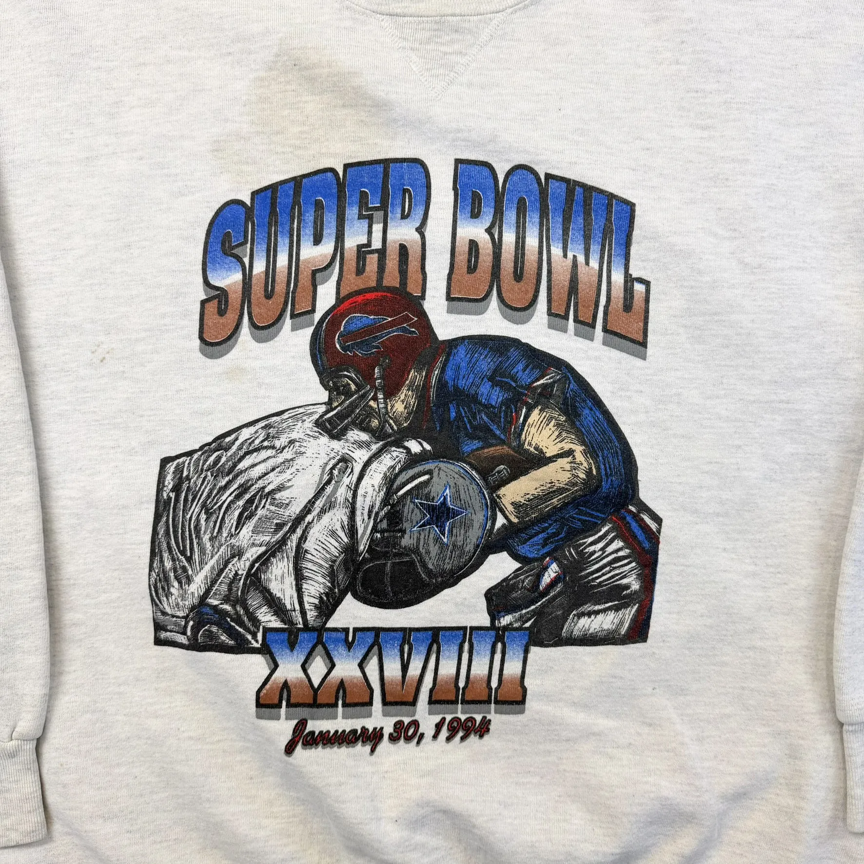 F- Vintage '94 NFL Cowboys & Bills Super Bowl Made In USA Crewneck sold by HG Vintage product image thumbnail 2