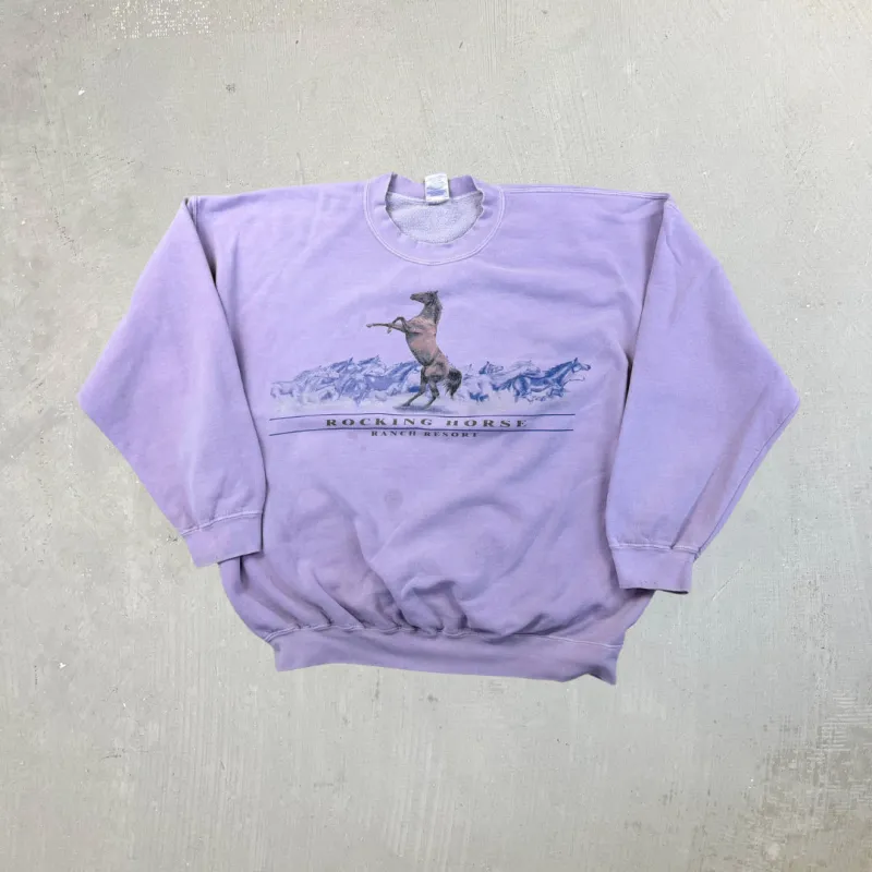 F- Vintage Rocking Horse Ranch Resort Horse Crewneck sold by HG Vintage
