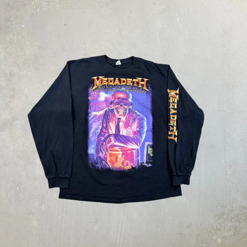 F- '10 Megadeth Rust In Peace 20th Anniversary Long Sleeve Tee sold by HG Vintage