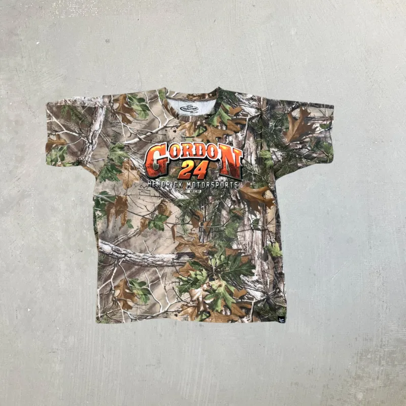 F- Nascar Jeff Gordon Real Tree Camo Graphic Tee sold by HG Vintage