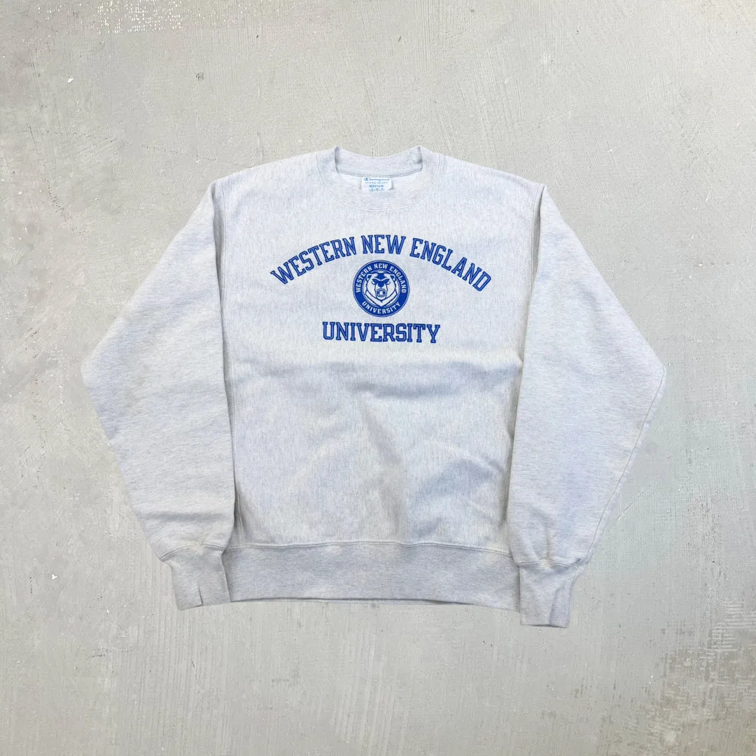 F- Vintage Champion Reverse Weave Western New England University Crewneck sold by HG Vintage