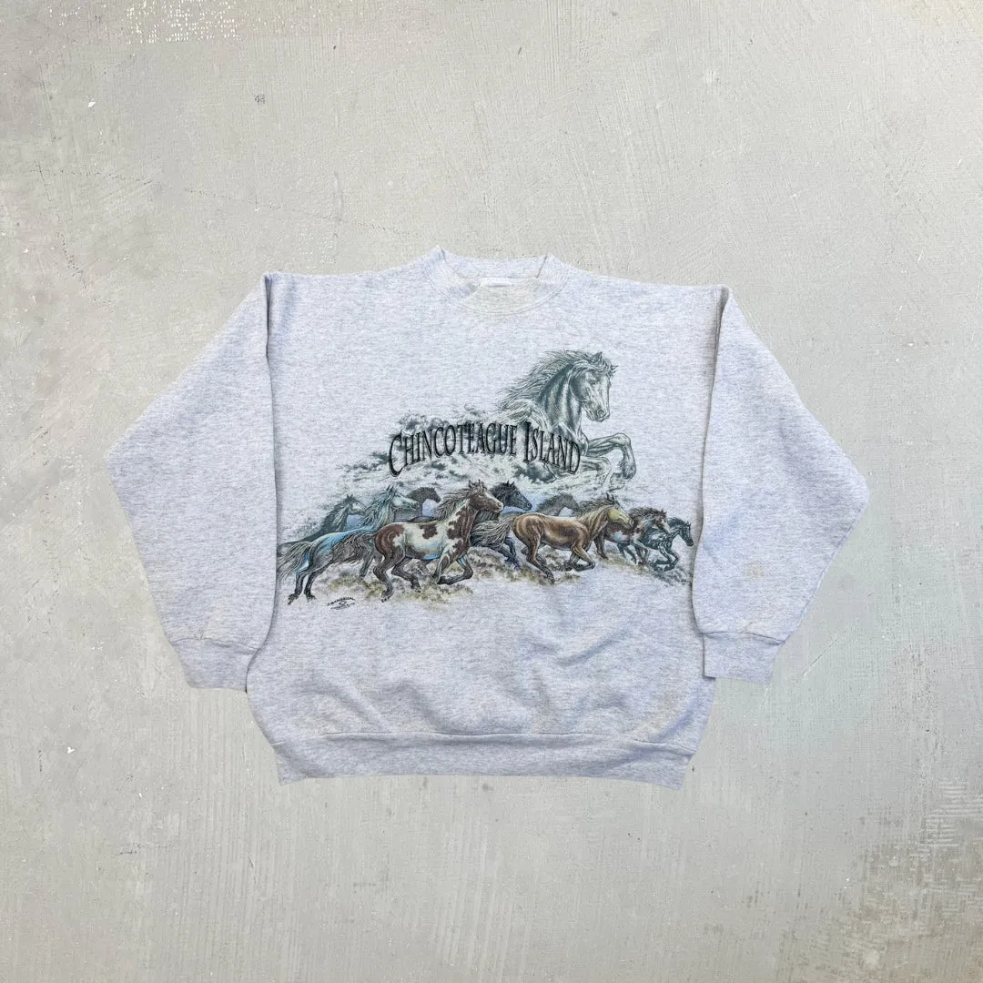F- Vintage Chincoteague Island Horse Graphic Crewneck sold by HG Vintage
