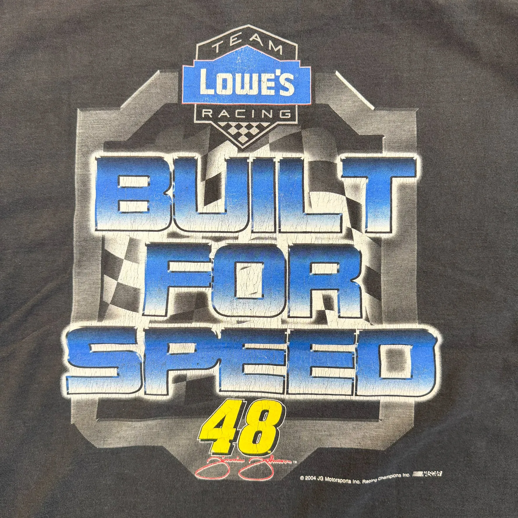 F- Vintage '04 Nascar Jimmie Johnson Lowes Car Graphic Tee sold by HG Vintage product image thumbnail 4