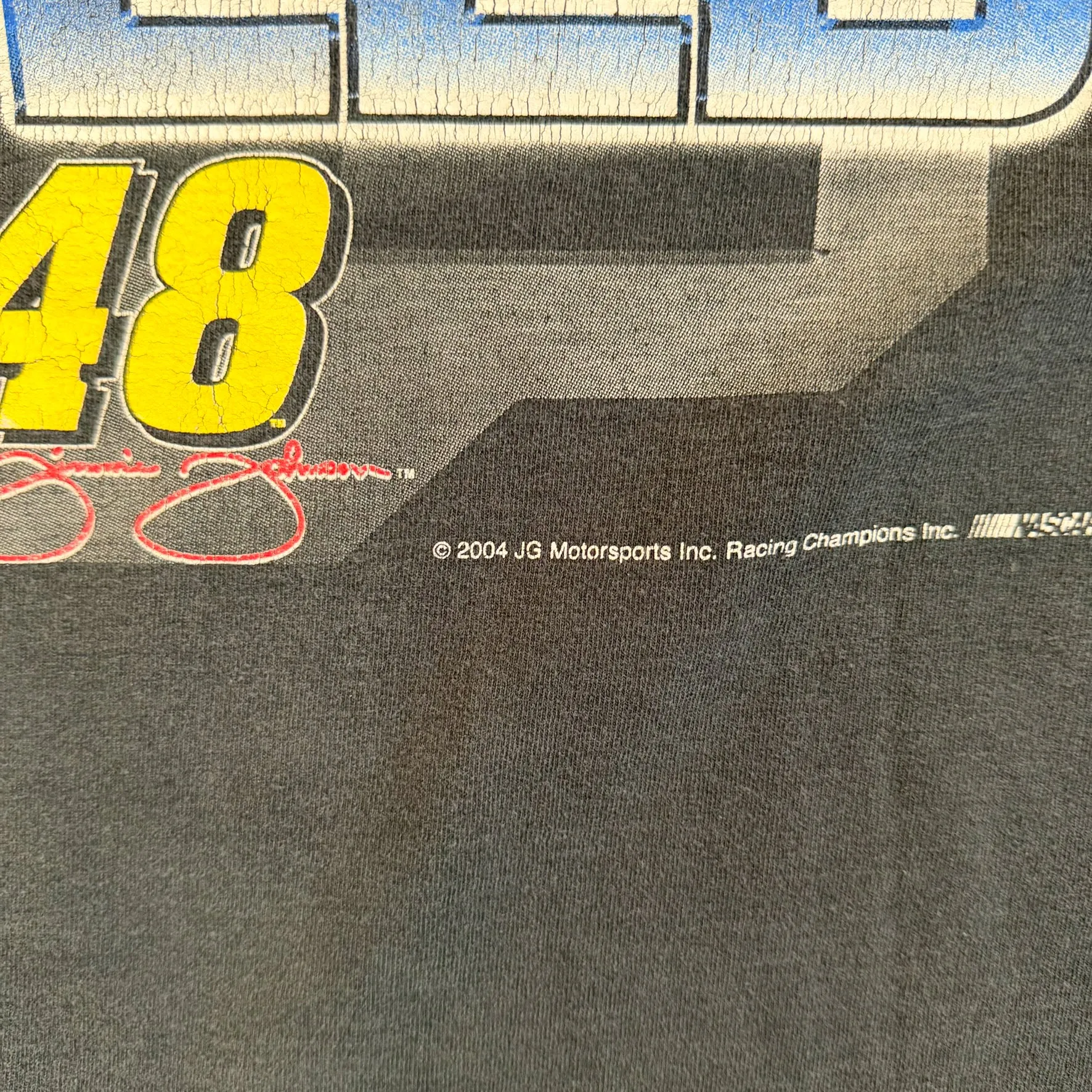 F- Vintage '04 Nascar Jimmie Johnson Lowes Car Graphic Tee sold by HG Vintage product image thumbnail 5
