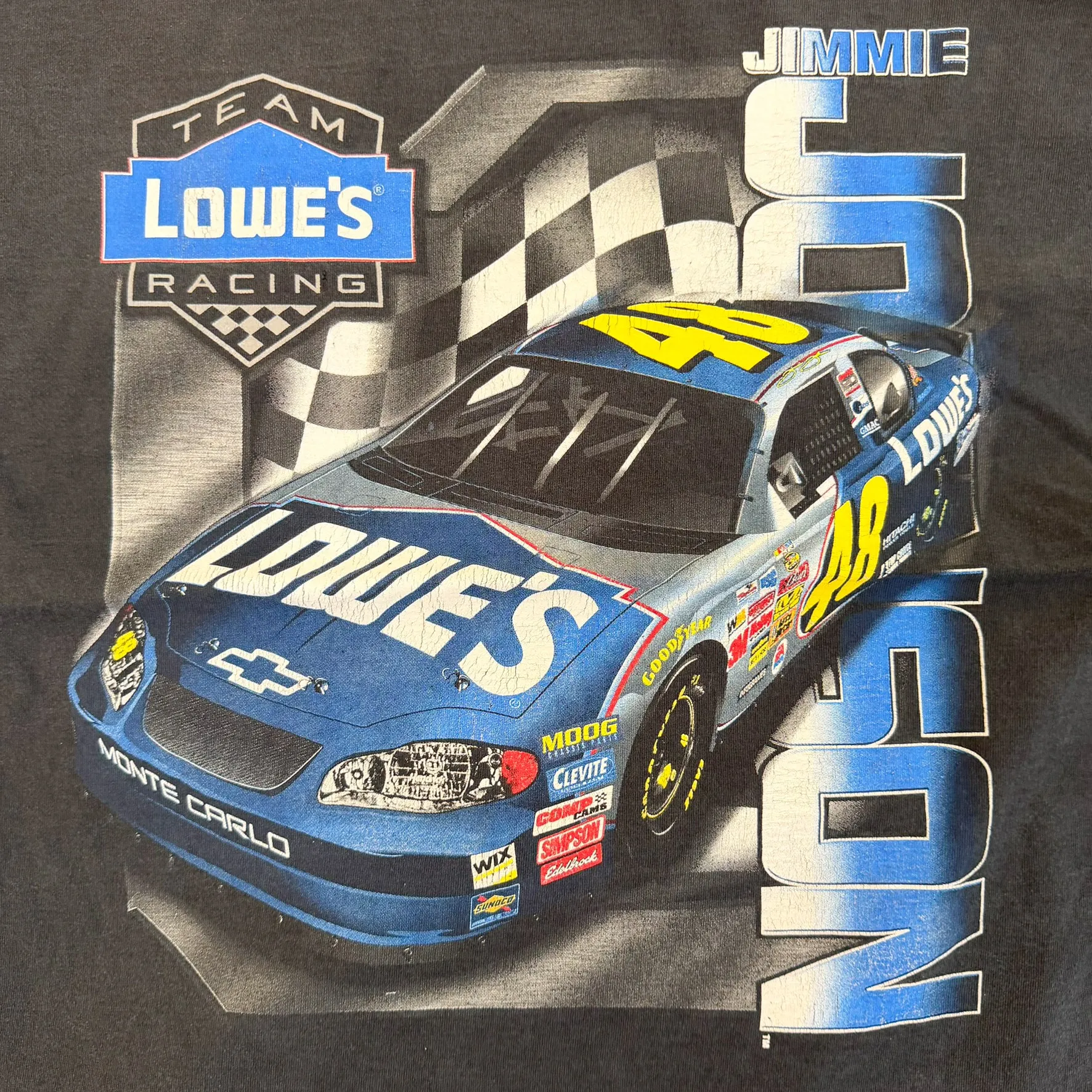 F- Vintage '04 Nascar Jimmie Johnson Lowes Car Graphic Tee sold by HG Vintage product image thumbnail 2